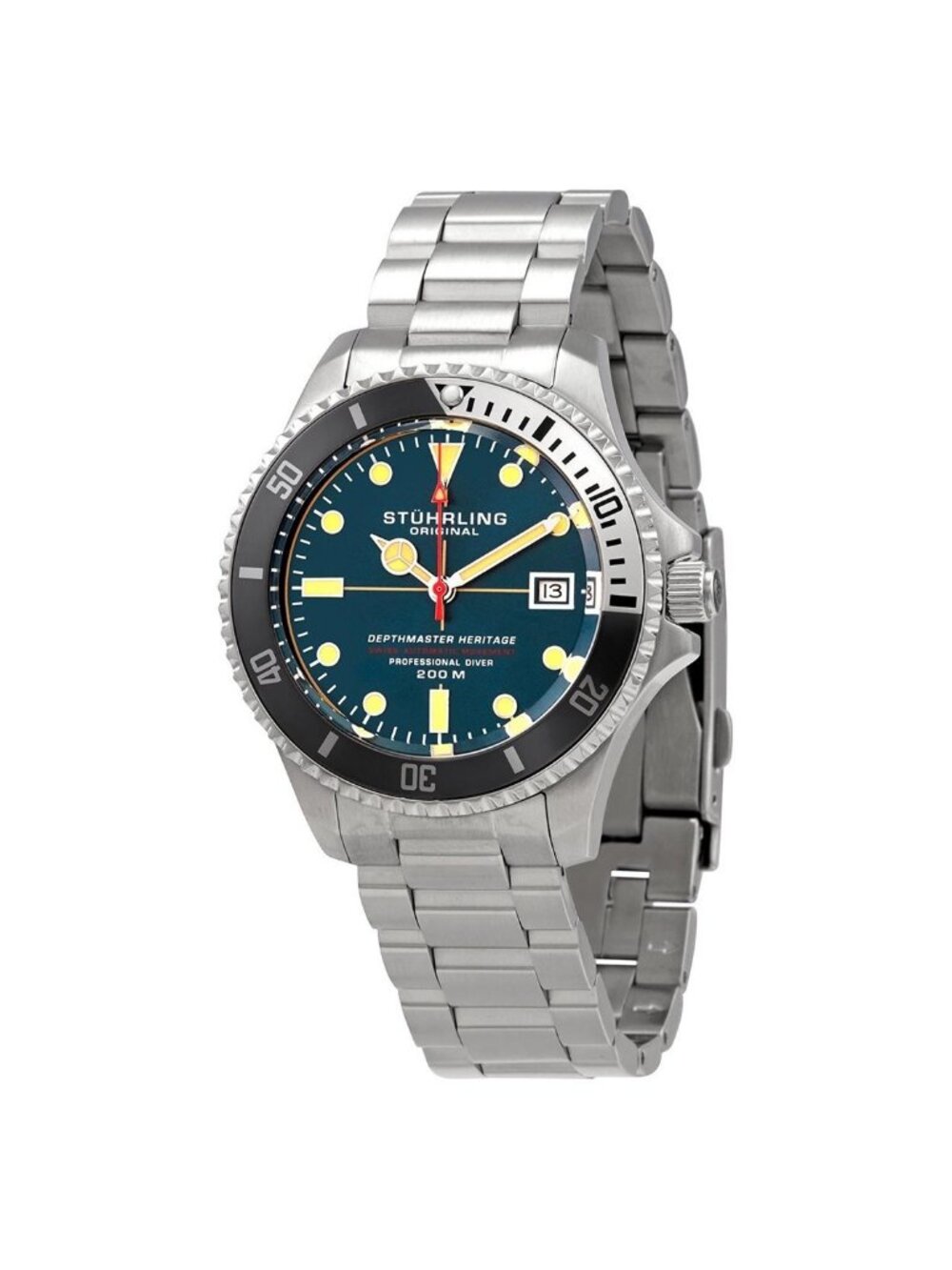 NWT Stuhrling Original Aquadiver Automatic Blue Dial Men's Watch